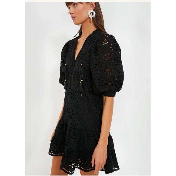 Bell by Alicia Eyelet Popover Dress Size Medium - Picture 4 of 10